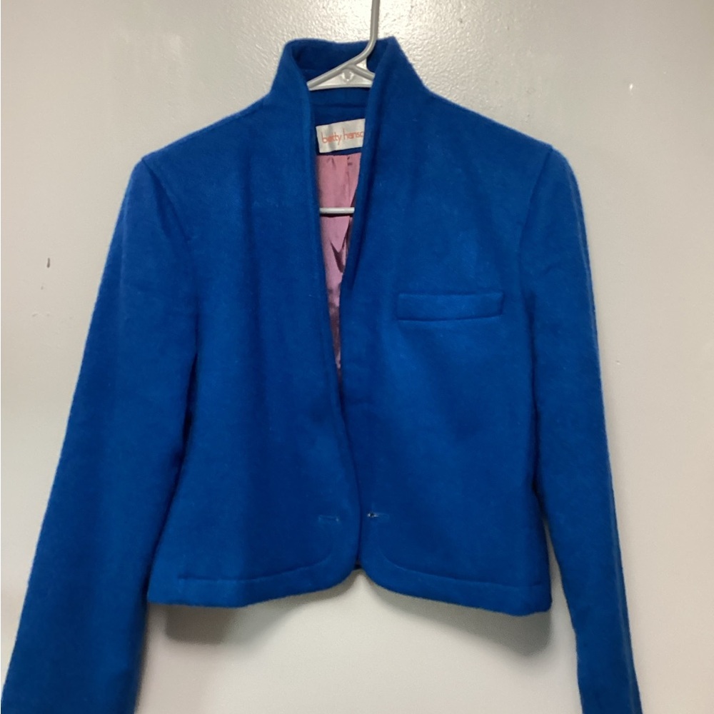 Vintage Betty Hanson Royal Blue Women's Blazer. Size 4.